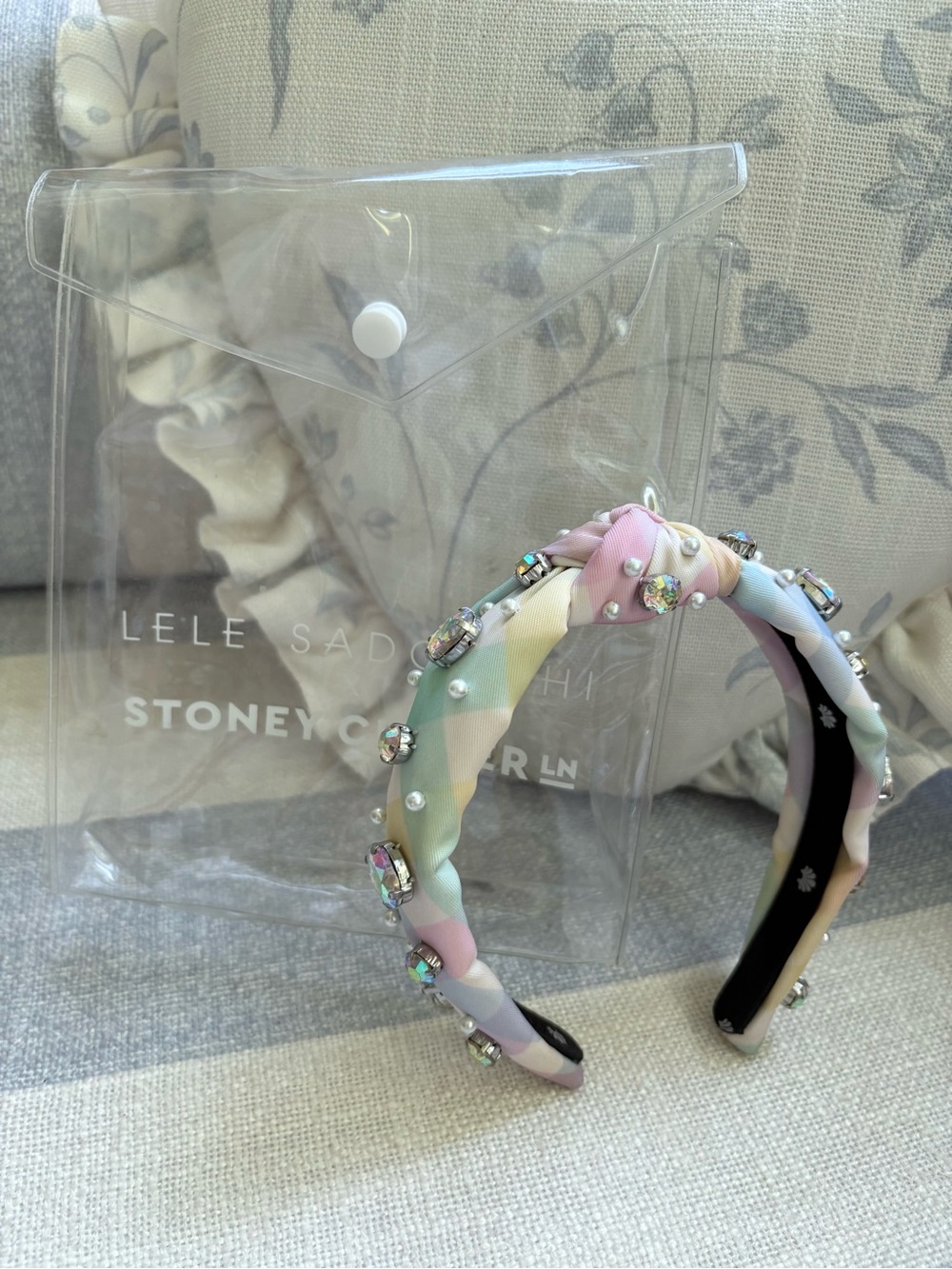 Lele Sadoughi x Stoney Clover Lane Rainbow Gingham Kids Headband